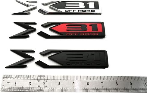 2pcs x31 Off Road Road Emblems 3D Bodyside Bodge Bubge for 2019-2022 GMC Sierra 1500 Genine GM (Chrome Red) in Saudi Arabia