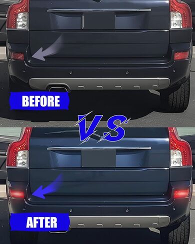 Red Left Left Pumper Trim Trim Lights Replacement ، مصباح الفرامل المصباح الخلفي على جانب السائق بدون لمبة ، مناسب لـ Volvo XC90 2007-2014 ، استبدل 31213647 31111185 in Kuwait