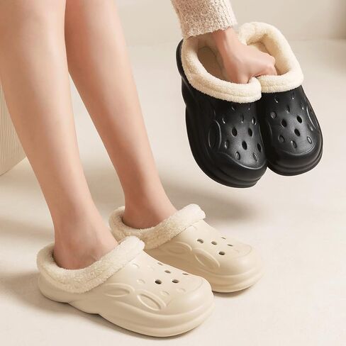 Winter Warm Fur Insoles, 2 Pairs Unisex Home Slippers Inserts, Removable Washable for Shoes, Boots, Slippers. (Black + White, 6.5-7) in Saudi Arabia
