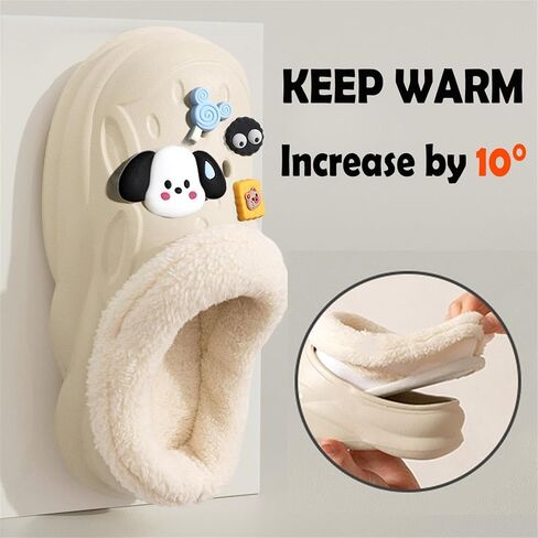 Winter Warm Fur Insoles, 2 Pairs Unisex Home Slippers Inserts, Removable Washable for Shoes, Boots, Slippers. (Black + White, 6.5-7) in Saudi Arabia
