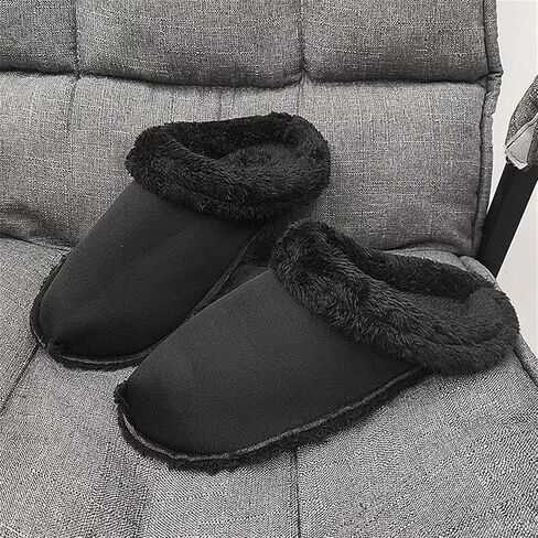 Winter Warm Fur Insoles, 2 Pairs Unisex Home Slippers Inserts, Removable Washable for Shoes, Boots, Slippers. (Black + White, 6.5-7) in Saudi Arabia