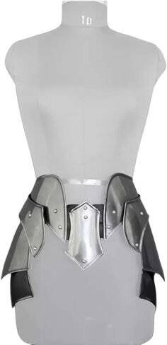 Gothic Functional Metal Tasset Belt Renaissance Waist Armor For Medieval Costume Steel Functional Tasset Armor Belt For Copslay Costume, Silver Polish in Saudi Arabia