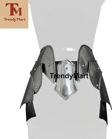 Gothic Functional Metal Tasset Belt Renaissance Waist Armor For Medieval Costume Steel Functional Tasset Armor Belt For Copslay Costume, Silver Polish in Saudi Arabia