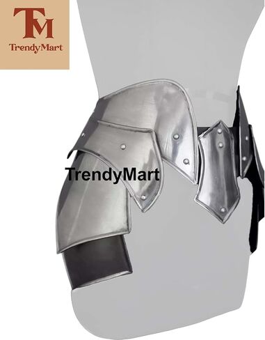 Gothic Functional Metal Tasset Belt Renaissance Waist Armor For Medieval Costume Steel Functional Tasset Armor Belt For Copslay Costume, Silver Polish in Saudi Arabia