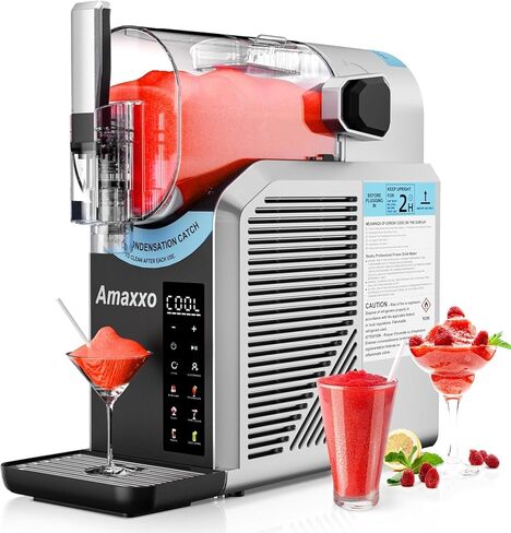 آلة Slushie للمنزل 15-60 دقيقة - صانع الآلات المسلح لا يحتاج الجليد إلى التنظيف الذاتي ، آلة المشروبات المجمدة ، 7 برامج محددة مسبقًا للمارغريتا ، فراب ، اللبن ، الصودا ، عصير الفاكهة in Saudi Arabia