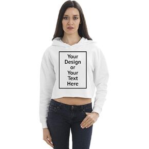 Awkward Styles Personalized Hoodies - Custom Women's Casual Long Sleeve Pullover Crop Tops - Front/Back Print in Saudi Arabia