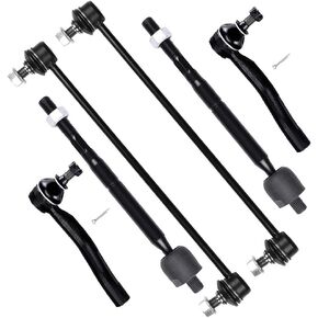 6-PC SET Suspension Kit fit 2007-2012 for Toyota for Yaris Front Outer Inner Tie Rod End Sway Bar Link in Kuwait