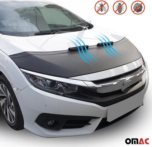 OMAC Car Bonnet Mask Hood Bra for Hyundai Elantra 2011-2016 Black 1 Pc in Saudi Arabia