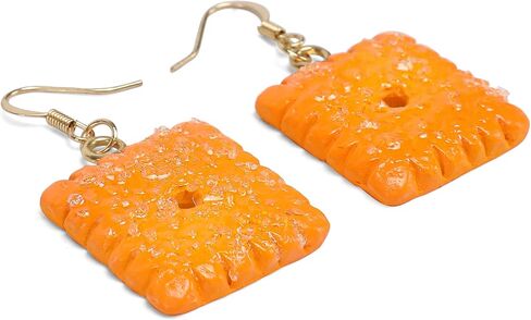 Cheese Cracker Earrings – Fun, Snack-Inspired Fashion Earrings in Saudi Arabia