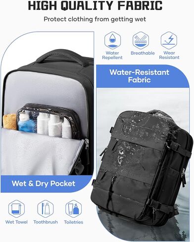 wepadre Vacuum Backpack Travel with Pump Travel Backpack with Vacuum System Expandable Vacpack Compression Backpacks for Travel Easy Vac Pack Carry on Luggage in Kuwait