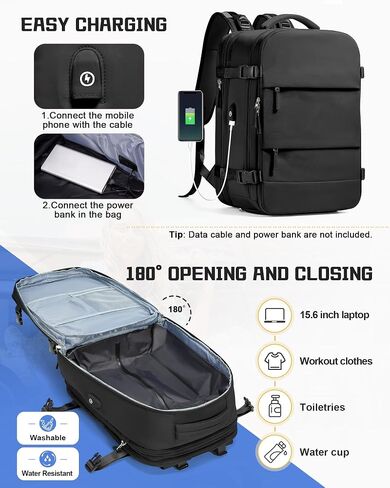 wepadre Vacuum Backpack Travel with Pump Travel Backpack with Vacuum System Expandable Vacpack Compression Backpacks for Travel Easy Vac Pack Carry on Luggage in Kuwait
