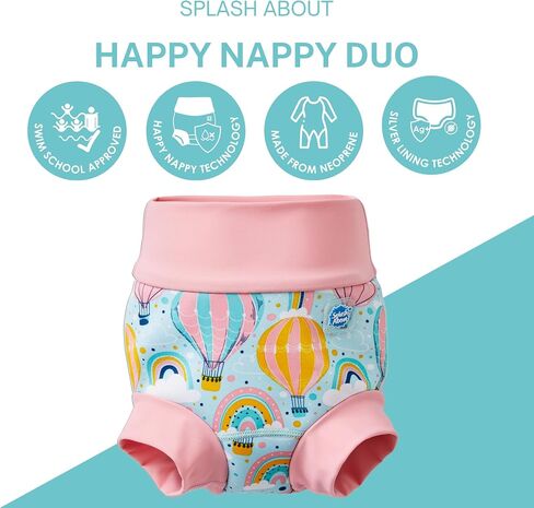 Splash About Baby Happy Nappy Duo Swim, Up & Away, 12-24 Months in Saudi Arabia