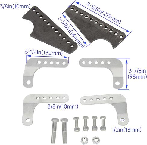Adjustable Coil Over Shock Mount Kit Lower Rear Brackets for 3" Axle Tubes Steel in Saudi Arabia