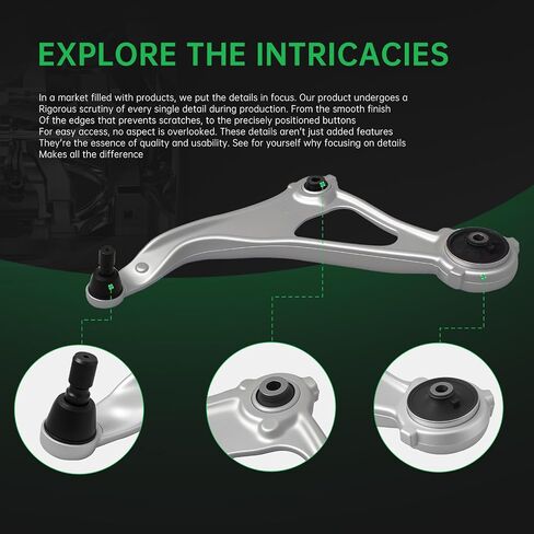 AUQDD 10Pc Front End Kit Fit For 2015-2018 Ni-ssan Altima, 2016-2023 Maxima, 2 Lower Control Arm w/Ball Joint 2 Sway Bar Link 4 Outer & Inner Tie Rod End 2 Boots (# K622838 K750282 EV801066 ES801196) in Saudi Arabia