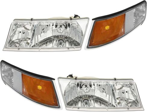 المصابيح الأمامية وأضواء زاوية وقوف السيارات مجموعة اليسار واليمين مجموعة 99-02 Grand Marquis in Saudi Arabia
