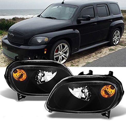 AKKON - For Chevy HHR Amber Black Bezel OE Replacement Headlights Driver/Passenger Head Lamps Pair in Saudi Arabia