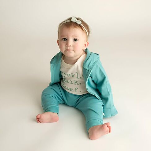 Finn + Emma - Gender Neutral Baby Bodysuit for 6-9 Months - Organic Cotton Onesie - Soft and Comfortable Baby Bodysuits - Crawl Walk Ski in Saudi Arabia