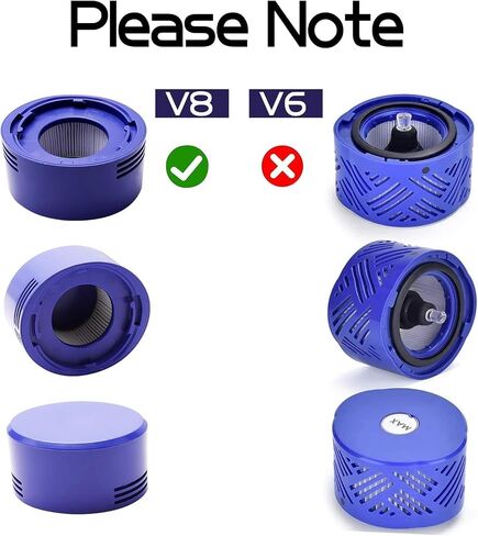 2 بدائل مرشح الفراغ في Dyson V10 Cyclone Series ، V10 Animal ، V10 Absolute ، V10 Total Clean ، SV12 ، Dyson Replans Filters الجزء رقم 969082-01 (مرشحان حزمة و 1 فرشاة نظيفة) in Kuwait
