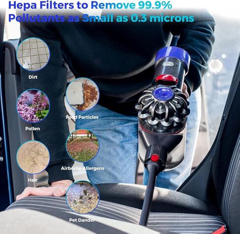 2 بدائل مرشح الفراغ في Dyson V10 Cyclone Series ، V10 Animal ، V10 Absolute ، V10 Total Clean ، SV12 ، Dyson Replans Filters الجزء رقم 969082-01 (مرشحان حزمة و 1 فرشاة نظيفة) in Kuwait