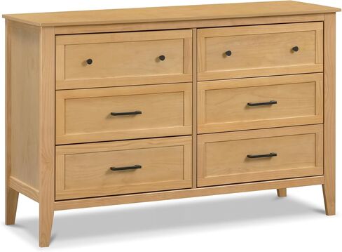 Davinci Beau 6-Drawer Baby Dresser, GREENGUARD Gold Certified, Honey | 6 Spacious Smooth-Gliding Drawers w/ Ample Storage - Durable & Modern Easy-to-Assemble Nursery Dresser for Kids, Boys & Girls in Saudi Arabia