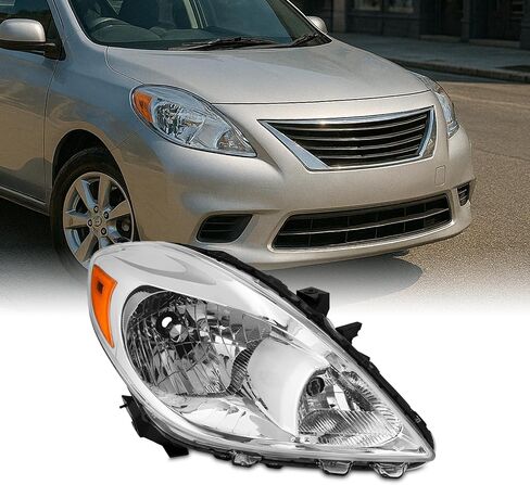 AKKON - FIT 2012 2013 2014 NISASN Versa Sedan 12-14 Halogen Type Heactlips Headlamp Presective Chrome Driver - Passenger in Saudi Arabia