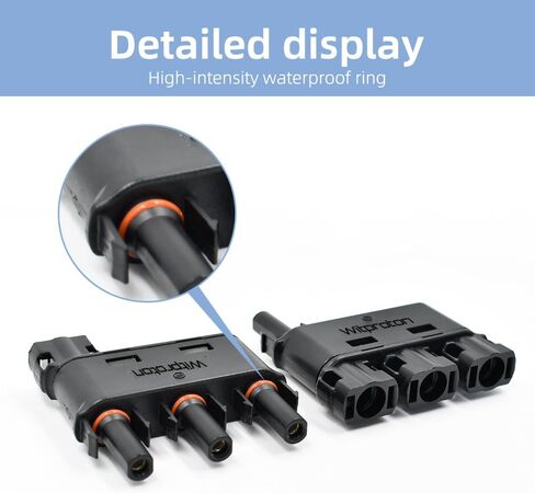 Solar Branch Connector IP68 1500V FMM+MFF, Y Connector for Parallel Connection Between Solar Panels, 1 Pairs (2 to 1) in Kuwait