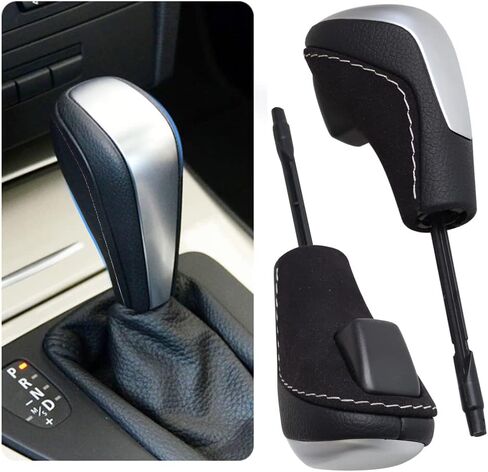Automatic Gear Shift Knob Transmission Handle Shifter Level Change Stick Head with Alcantara for BMW E81 E82 E87 E90 E92 E93 (A) in Saudi Arabia