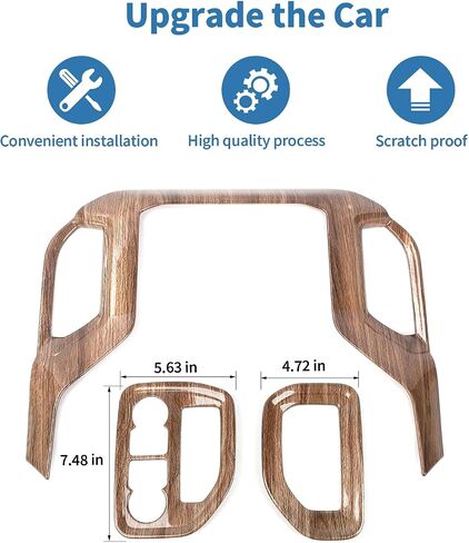 for Silverado Center Console Dash Side Air Vents Cover Fit for Chevy Silverado 2019-2021 for GMC Sierra 2019-2022 Black Carbon Fiber Interior Accessories 3pcs in Saudi Arabia
