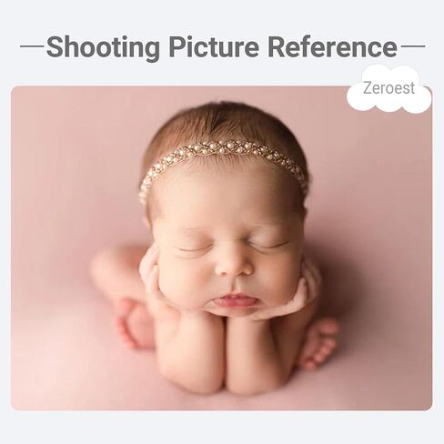 Zeroest Newborn Photography Props Baby Girl Photoshoots Pearl Headbands Infant Girl Photo Posing Beaded Headband Props (Ivory, One Size) in Saudi Arabia