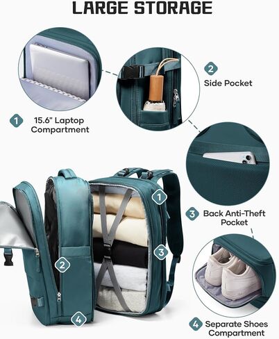 wepadre Vacuum Backpack Travel with Pump Travel Backpack with Vacuum System Expandable Vacpack Compression Backpacks for Travel Easy Vac Pack Carry on Luggage in Kuwait