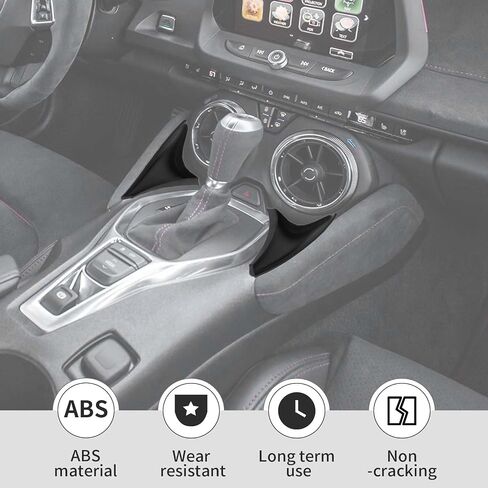 Linskip Console Side Storage Tray Kit Compatible with Chevy Camaro 2016-2024, Gear Shift Storage Organizer, Interior Accessories(Black) in Saudi Arabia