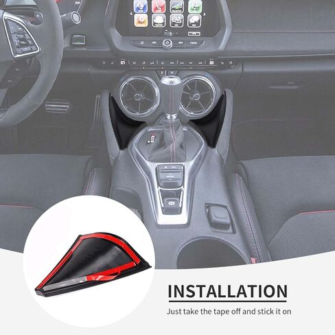 Linskip Console Side Storage Tray Kit Compatible with Chevy Camaro 2016-2024, Gear Shift Storage Organizer, Interior Accessories(Black) in Saudi Arabia