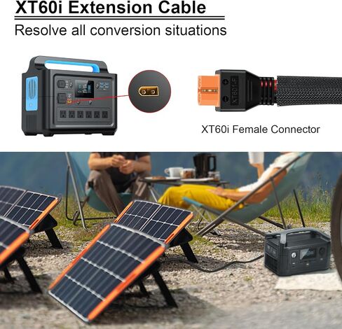 iGreely Solar Panel to XT60i Female Adapter Charging Cable for Solar Panels RV Portable Power Station Solar Generator Battery 10AWG 2Ft in Saudi Arabia