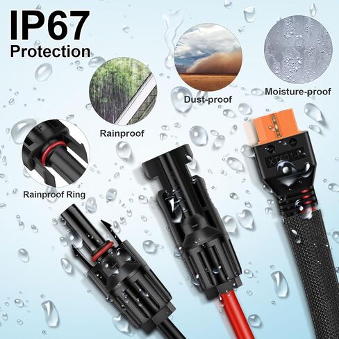 iGreely Solar Panel to XT60i Female Adapter Charging Cable for Solar Panels RV Portable Power Station Solar Generator Battery 10AWG 2Ft in Saudi Arabia