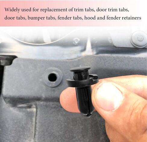 150pcs مقاطع التجنيب مصد السيارة ، مسامير تمدد 6.3 مم بحجم 6 مم 9 مم مع أدوات الإزالة ، مزاحات نايلون دفع مقاطع مقاطع للطفح. in Kuwait