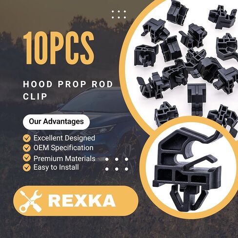 Rexka 10pcs 8mm Hood Prop Rod Clip 81174-2L000 for Hyundai Accent Elantra Touring Kia Forte Soul in Saudi Arabia