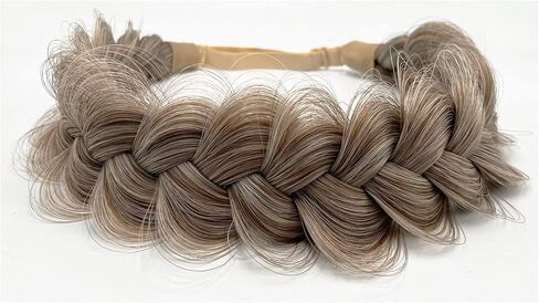 TOECWEGR Synthetic Hair Braided Headband Classic Wide Strands Wedding Disorderly Fluffy Braids Wig Band Women Beauty Accessory in Saudi Arabia