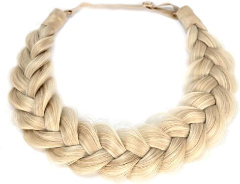 TOECWEGR Synthetic Hair Braided Headband Classic Wide Strands Wedding Disorderly Fluffy Braids Wig Band Women Beauty Accessory in Saudi Arabia