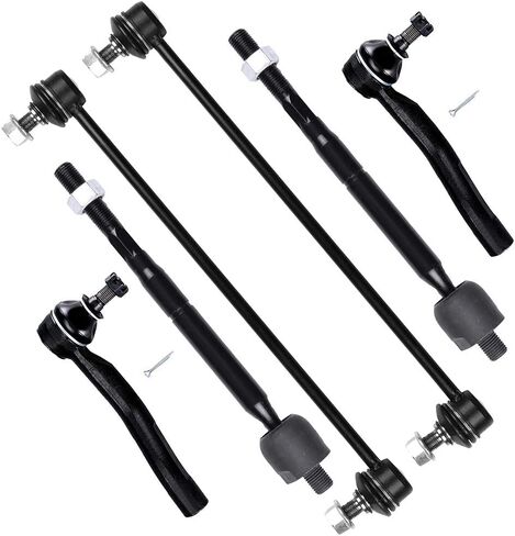 مجموعة التعليق 6-PC Set Fit 2007-2012 لـ Toyota لـ Yaris Front Outer Inner Rod end Bar Link Link in Saudi Arabia