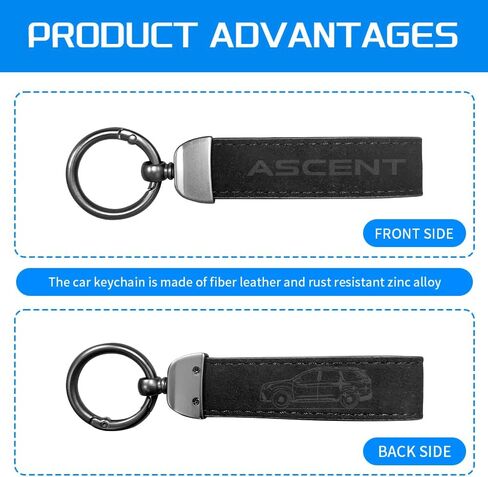 Car Keychain, Key ring, Suede Leather Key Chain Compatible with Subaru Legacy Outback Ascent Forester in Kuwait