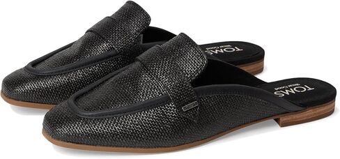 TOMS Women's Lynette Mule, Brown Sugar Raffia/Leather, 9 in Saudi Arabia