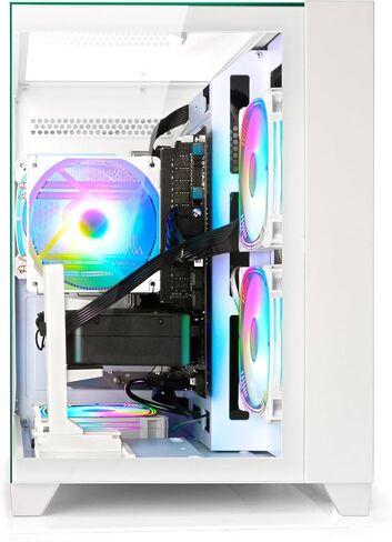 LXZ Gaming PC CORTOP CORE I5-12400F ، GEFORCE RTX 4060 8G ، 32G DDR4 RAM ، 1TB NVME SSD ، الكمبيوتر البرج المسبق للمنزل والمكتب (أبيض) in Kuwait