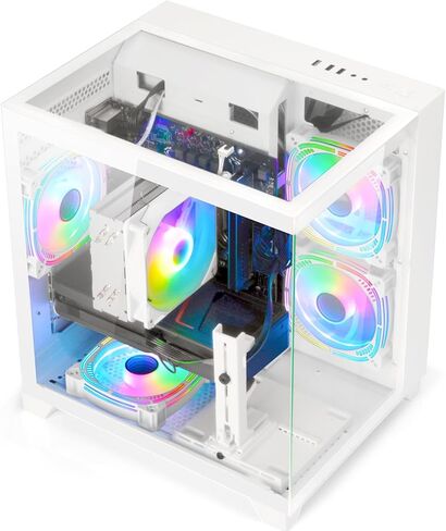 LXZ Gaming PC CORTOP CORE I5-12400F ، GEFORCE RTX 4060 8G ، 32G DDR4 RAM ، 1TB NVME SSD ، الكمبيوتر البرج المسبق للمنزل والمكتب (أبيض) in Kuwait