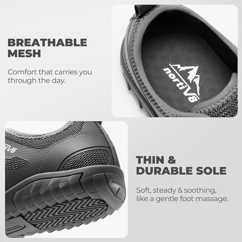NORTIV 8 Hike Barefoot Water Shoes Women Men Minimalist Breathable & Comfortable Hiking Shoes Beach Swim Boat Pool Outdoor Shoes, Zero Drop Sole, Seagull in Saudi Arabia