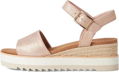 TOMS Women's Diana Espadrille Wedge Sandal, Brown Sugar Raffia, 5.5 in Saudi Arabia