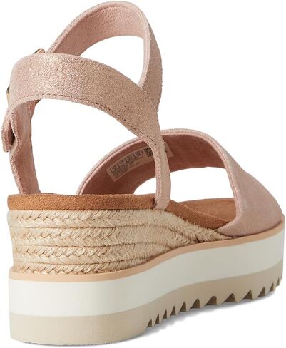 TOMS Women's Diana Espadrille Wedge Sandal, Brown Sugar Raffia, 5.5 in Saudi Arabia