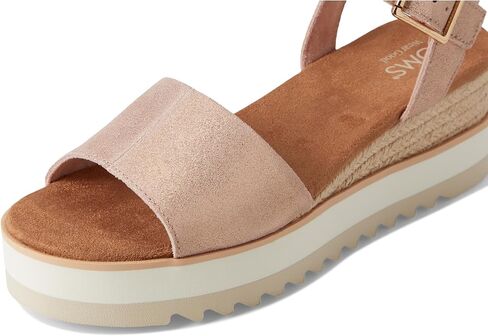 TOMS Women's Diana Espadrille Wedge Sandal, Brown Sugar Raffia, 5.5 in Saudi Arabia