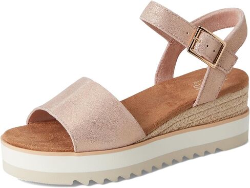 TOMS Women's Diana Espadrille Wedge Sandal, Brown Sugar Raffia, 5.5 in Saudi Arabia