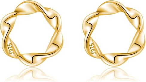 reffeer Solid 925 sterling Silver Circle Stud أقراط للنساء المراهقات الحد الأدنى من الأقراط in Saudi Arabia