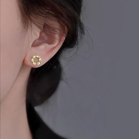 reffeer Solid 925 sterling Silver Circle Stud أقراط للنساء المراهقات الحد الأدنى من الأقراط in Saudi Arabia